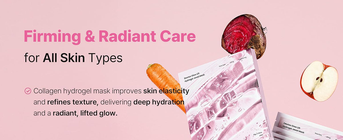 dewdap Dewtox Glow Lift Hydrogel Jewel Mask, 4 Sheets product information panel 02