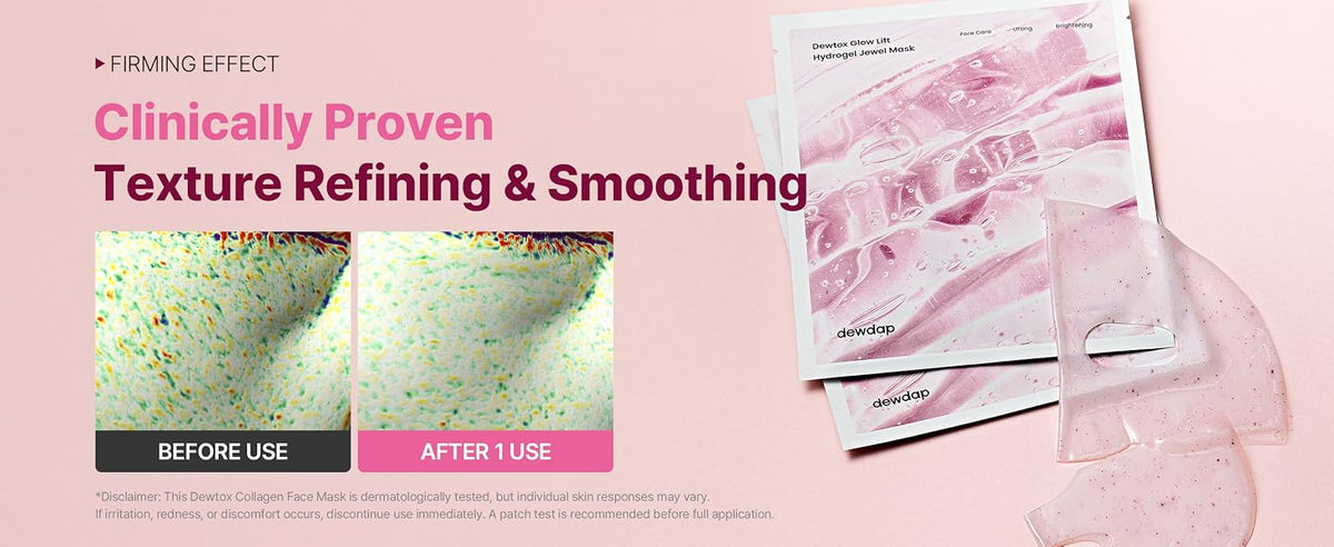 dewdap Dewtox Glow Lift Hydrogel Jewel Mask, 4 Sheets product information panel 04