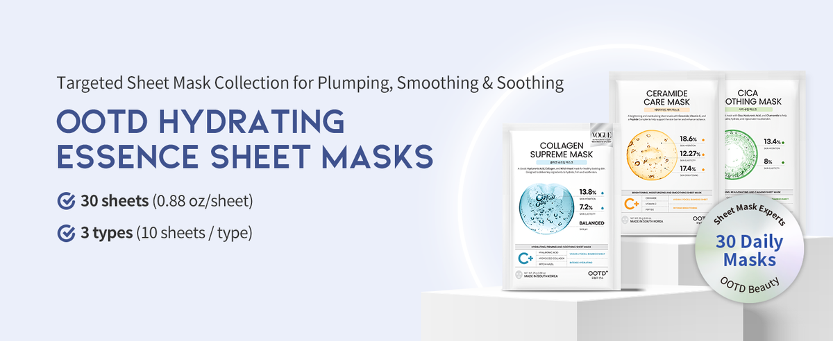 #OOTD Hydrating Essence Sheet Mask 30-Pack | 30 Sheets product information panel 01