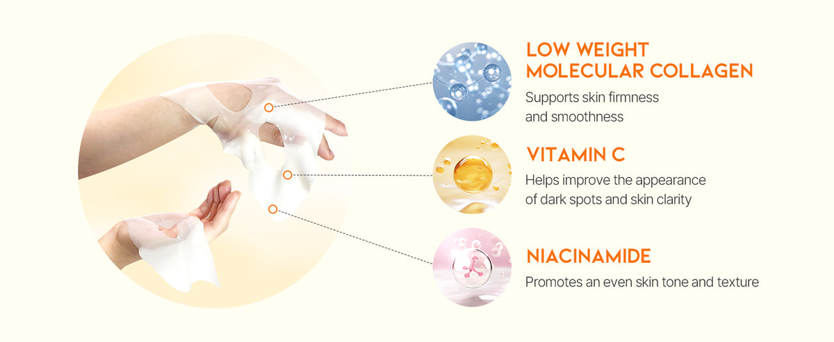 #OOTD Vitamin C Brightening Hydrogel Mask, 5 Sheets product information panel 08