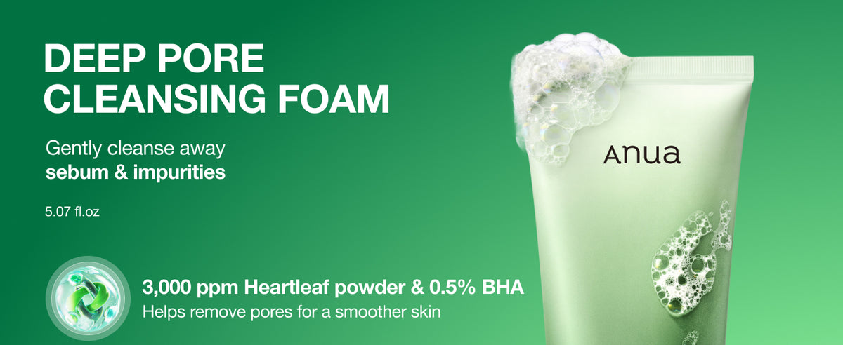 ANUA Heartleaf Quercetinol Pore Deep Cleansing Foam 150ml A+ desktop information panel 01