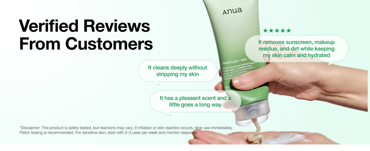 ANUA Heartleaf Quercetinol Pore Deep Cleansing Foam 150ml A+ desktop information panel 07
