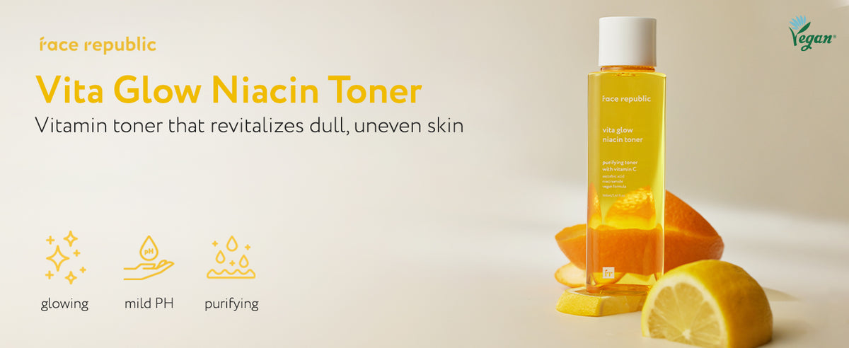 Face Republic Vita Glow Niacin Toner 160ml product information panel 01