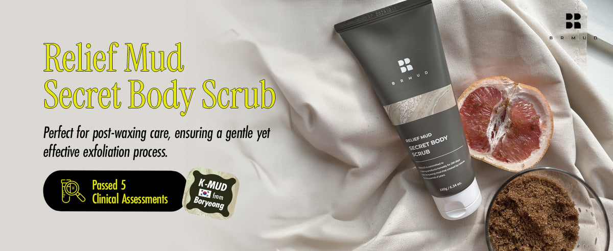 BRMUD Relief Mud Secret Body Scrub 180g product information panel 01