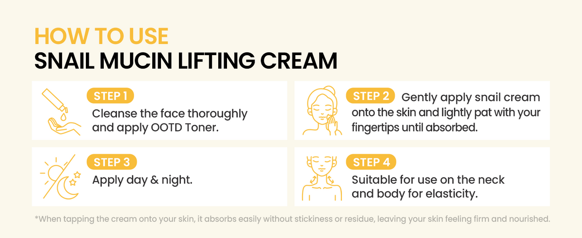 #OOTD Snail Mucin Lifting Cream, 100g product information panel 05