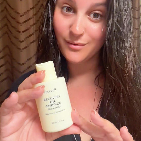Watch a Haven Co. Beauty host demonstrate how to apply #OOTD Treecell Oil to wet or dry hair, focus it on the ends of damaged hair, and show the glossy, shiny finish it leaves. It is presented as a simple leave-in daily-care step for damaged hair. [demo-card]
