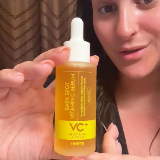 Watch a Haven Co. Beauty host demonstrate the lightweight texture and application of #OOTD Dark Spot Vitamin C Serum, show how to gently rub and tap the serum into the skin, and reveal a fresh, glowing finish. It is presented as a brightening step for the look of dark spots, uneven tone, and dullness. [demo-card]