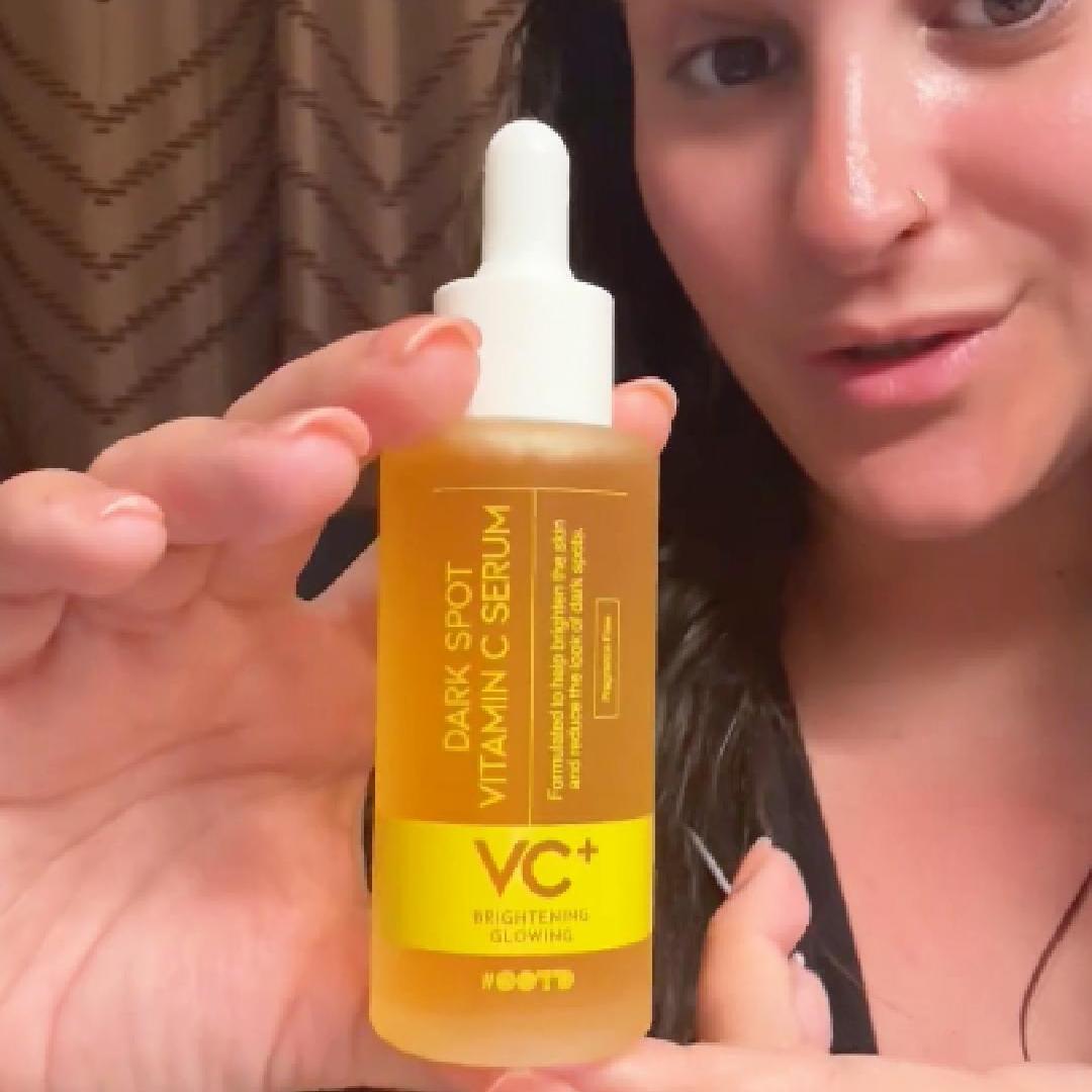 Watch a Haven Co. Beauty host demonstrate the lightweight texture and application of #OOTD Dark Spot Vitamin C Serum, show how to gently rub and tap the serum into the skin, and reveal a fresh, glowing finish. It is presented as a brightening step for the look of dark spots, uneven tone, and dullness. [demo-card]